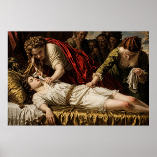 Baroque Drama Painting Classical Jealousy Scene Poster