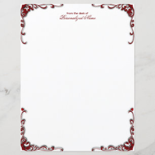 Baroque Elegance Unlined Paper Sheet