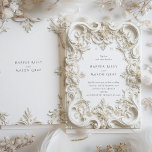 Baroque Elegance Wedding Frame Invitation<br><div class="desc">Embrace the grandeur of the Baroque period with this sumptuous wedding invitation. The design exudes opulence with its lavish, sculptural scrollwork in varying shades of ivory, cream, and white, reminiscent of elaborate plasterwork. The luxurious embossing effect gives depth to the floral and acanthus leaf motifs, creating an interplay of light...</div>