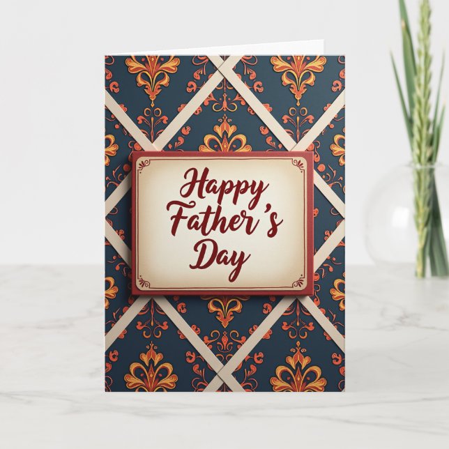 Baroque Fathers Day Tribute Card (Front)