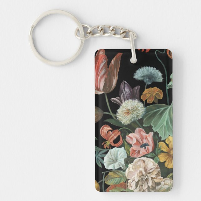 Baroque Floral - Bouquet of Flowers Keychain (Front)