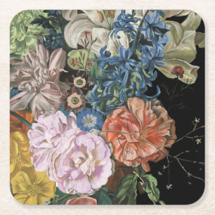Baroque Floral - Bouquet Square Paper Coaster