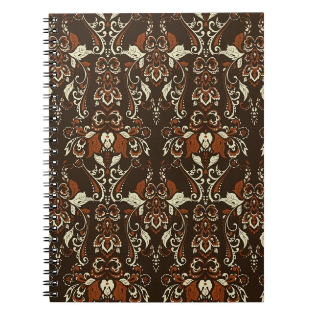 Baroque Floral: Classic Vintage Wallpaper Notebook (Front)