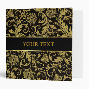 Baroque Floral Design Gold Tones-Template Binder