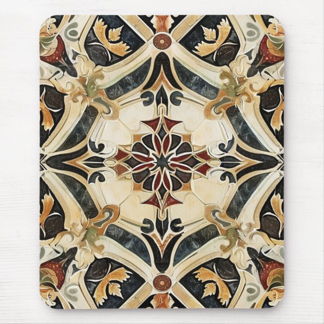 Baroque Floral Harmony Mouse Pad (Front)