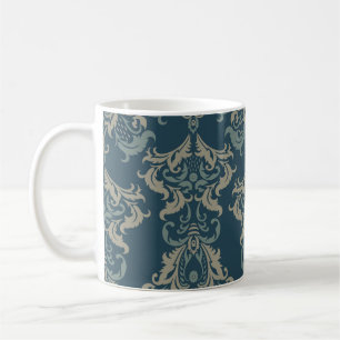 Baroque floral pattern. classic floral ornament. v coffee mug