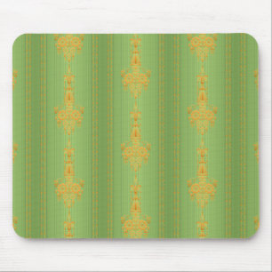 Baroque floral pattern with border mouse pad