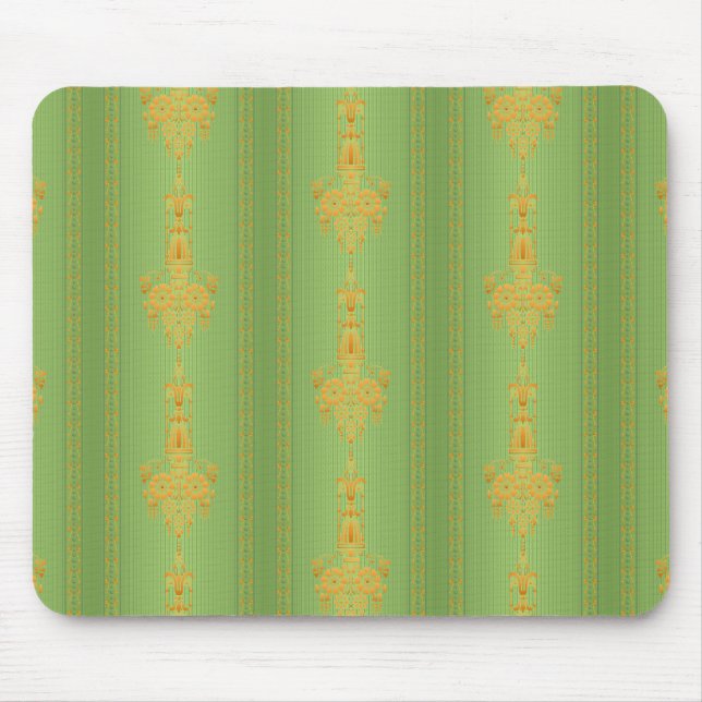 Baroque floral pattern with border mouse pad (Front)