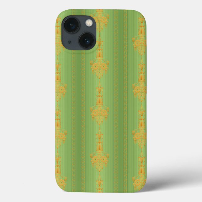 Baroque floral pattern with border V2020 Case-Mate Case-Mate iPhone Case (Back)