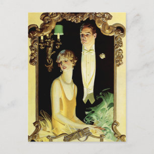 Baroque Frame Formal Couple Postcard