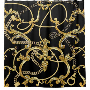 Baroque Gold Chains Seamless Pattern