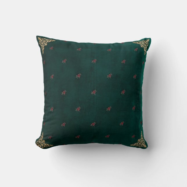 Baroque Gold Corner Pillow Cover  (Front)