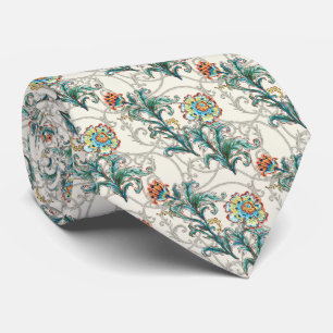 Baroque Golden Floral Elegant Tie