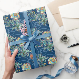 Baroque Golden Floral Elegant  Wrapping Paper
