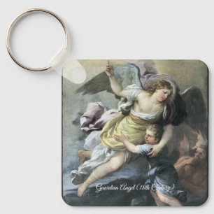 Baroque Guardian Angel Keychain