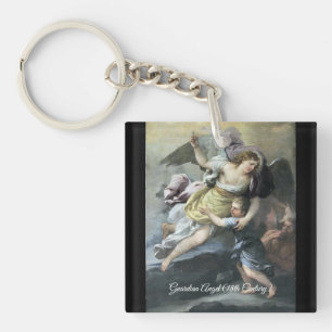Baroque Guardian Angel Keychain