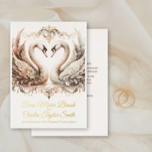 Baroque Heirloom Swan Antique Dusty Rose Wedding