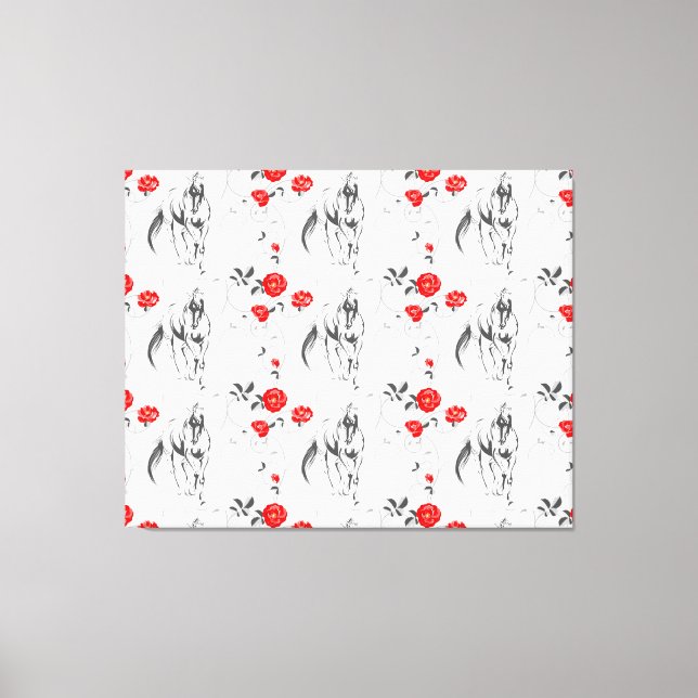 Baroque Horse Canvas Print (Front)