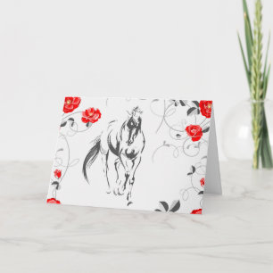 Baroque Horse Greeting Card (Blank)