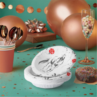 Baroque Horse Paper Bowls Plate
