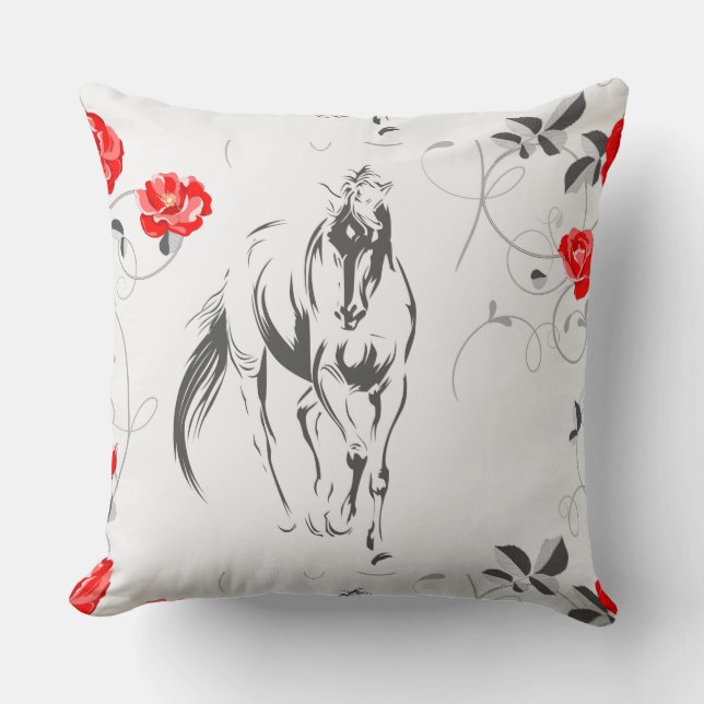 Baroque Horse Pillow (Front)