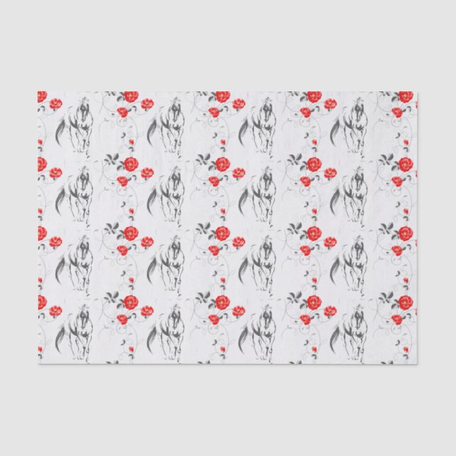 Baroque Horse Tissue Paper (Front)