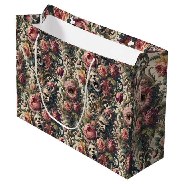 Baroque Hunger Pains – Gothic Victorian Large Gift Bag (Front Angled)