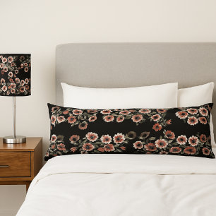 Baroque-Inspired Botanical Soft Pinks and Greens Body Pillow