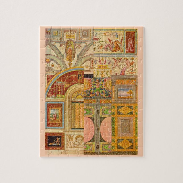 baroque Italian motifs collage Jigsaw Puzzle (Vertical)