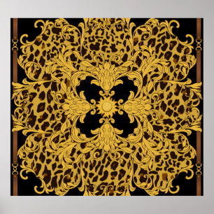 Baroque léopard, Poster de animal orné