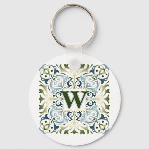 Baroque Letter W Keychain