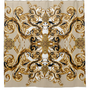 Baroque Meets Leopard: Golden Background