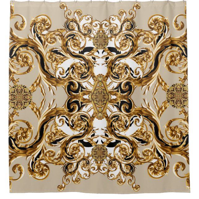 Baroque Meets Leopard: Golden Background (Front)