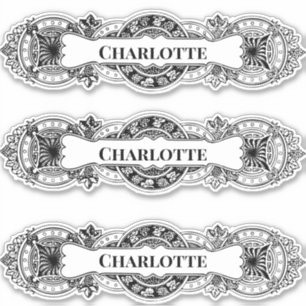 Baroque name  frame sticker