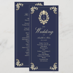 Baroque Navy Blue Gold Wedding Ceremony