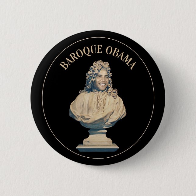 Baroque Obama 2 Inch Round Button (Front)