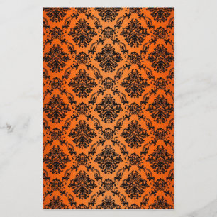 Baroque Orange Gothic Victorian Scapebook Sheet