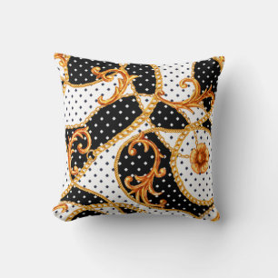 Baroque ornamental pattern  throw pillow