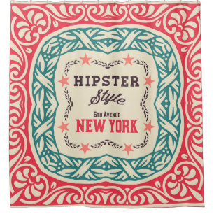 Baroque ornaments and floral details, Hipster card