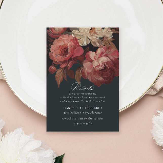 Baroque Painted Floral Wedding Enclosure Card (Creator Uploaded)