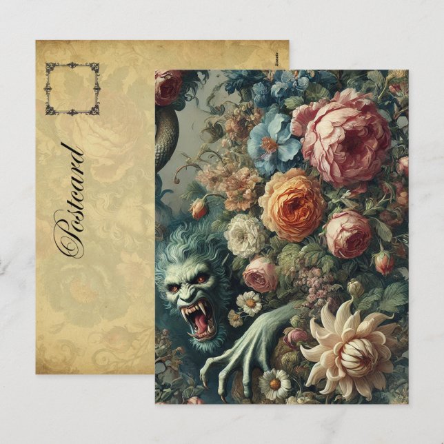 Baroque Peril – Gothic Victorian Holiday Postcard (Front/Back)