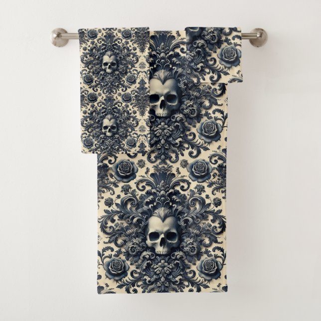 Baroque Punk – Gothic Victorian Bath Towel Set (Insitu)