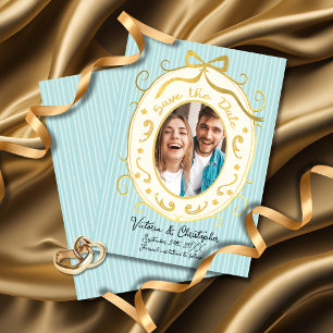 Baroque Regency Photo Save the Date Invitation