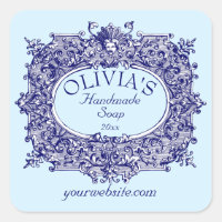 Baroque Rococo Cartouche Soap Label Template