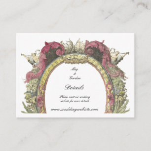 Baroque Rococo Floral Cherubs Oval Enclosure Card