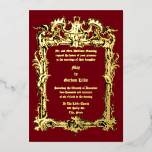 Baroque Rococo Frame with Rocaille Volutes Wedding