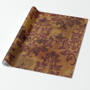 Baroque rococo seamless pattern wrapping paper