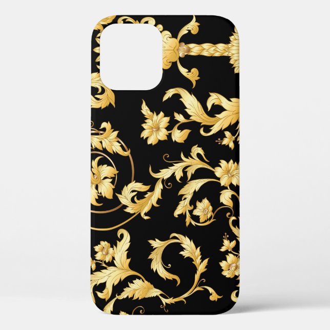 Baroque Rococo, Victorian Floral Pattern. Case-Mate iPhone Case (Back)