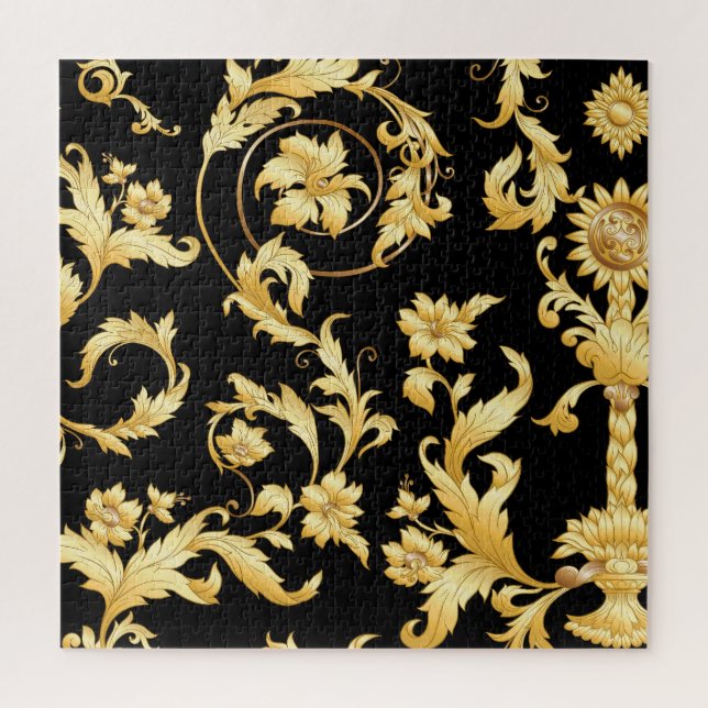 Baroque Rococo, Victorian Floral Pattern. Jigsaw Puzzle (Vertical)