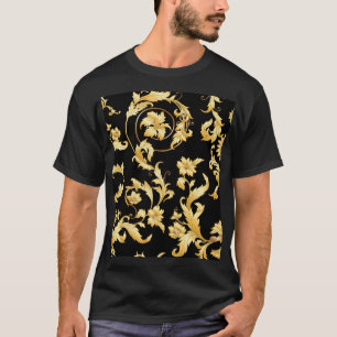 Baroque Rococo, Victorian Floral Pattern. T-Shirt